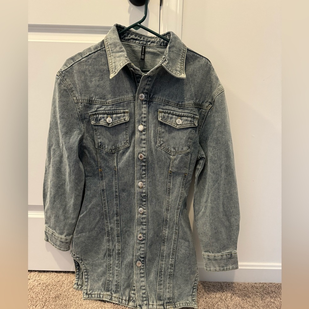 Pretty little thing Jean jacket dress